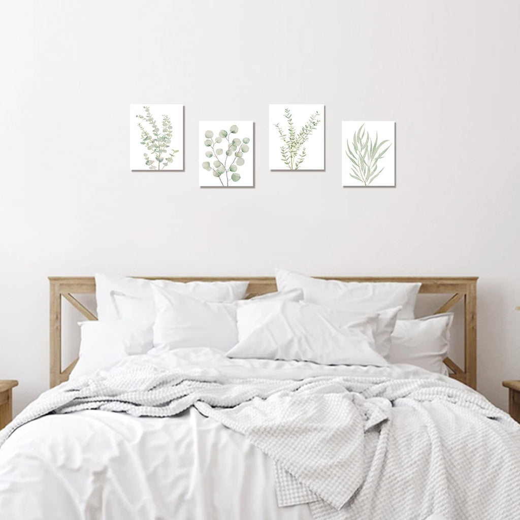 Set 4 Cuadros Botánicos Minimalistas para Pared 8x10"